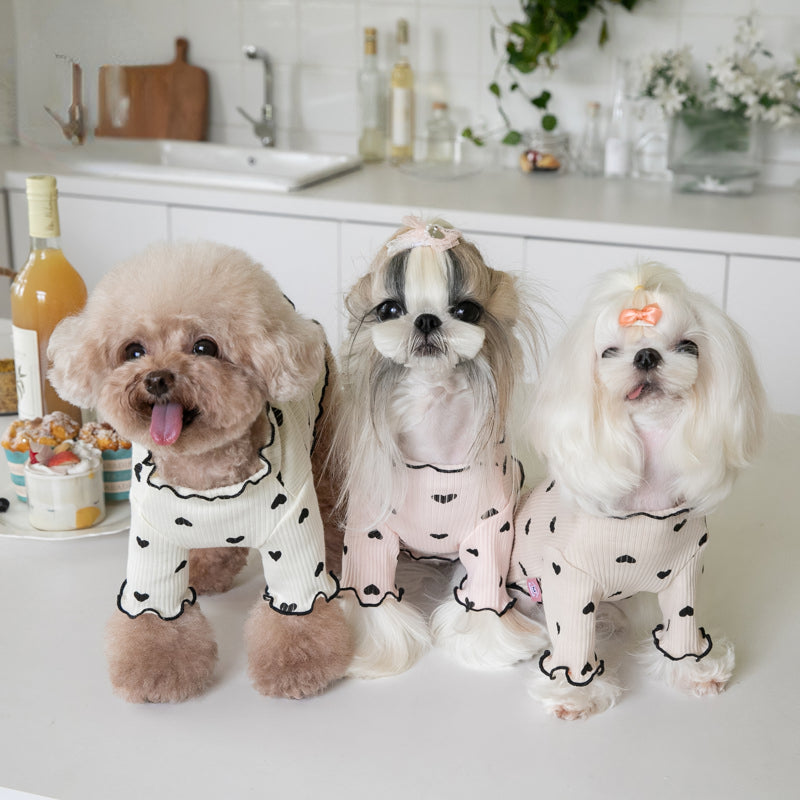 embroidered bear waffle pet vest, view 6 - MRSLM