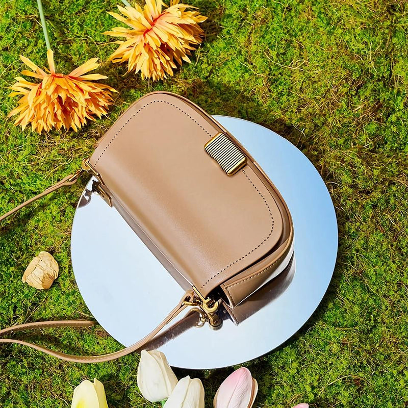 Retro genuine leather crossbody shoulder bag, view 6 - MRSLM