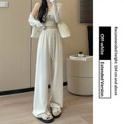 Women's high-waist knit wide-leg pants, view 4 - MRSLM