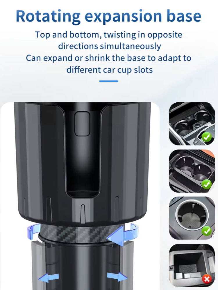2-in-1 car cup holder fan with usb, view 4 - MRSLM
