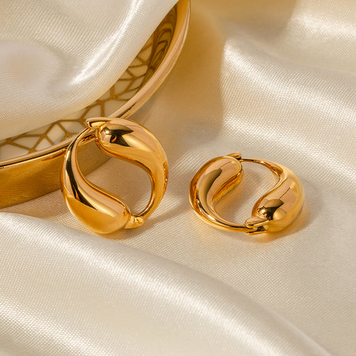 gold-plated water drop earrings - MRSLM