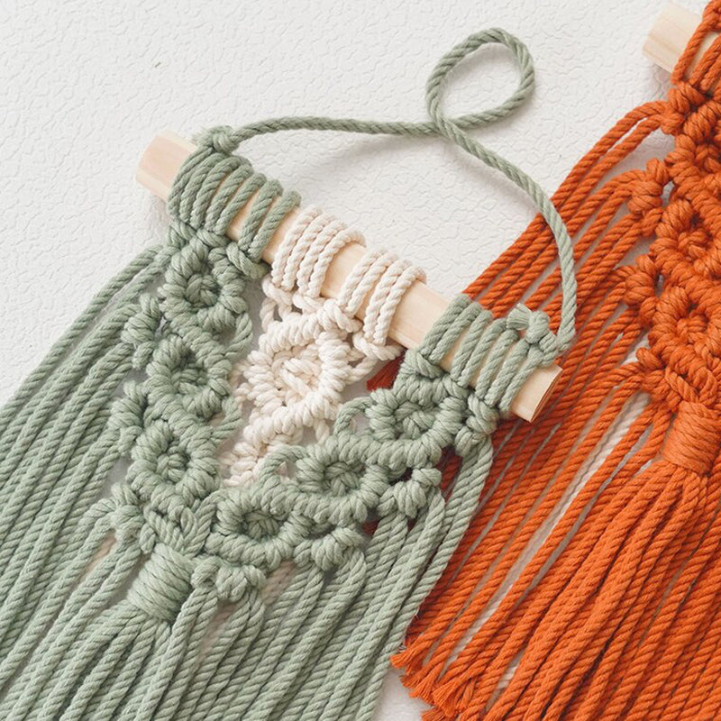 handmade macrame wall hanging, view 6 - MRSLM