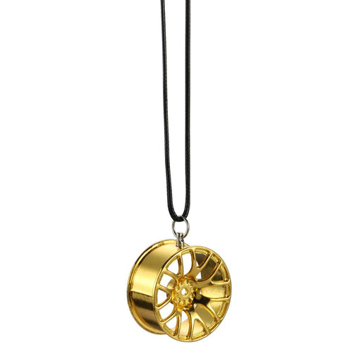 metal wheel hub pendant for car rearview mirror, view 3 - MRSLM
