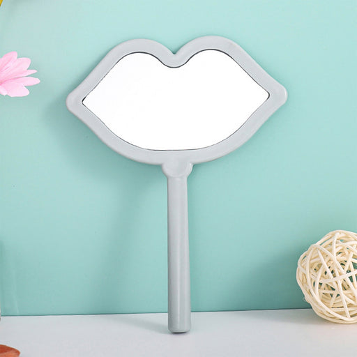 Lip shaped handheld makeup mirror, view 4 - MRSLM