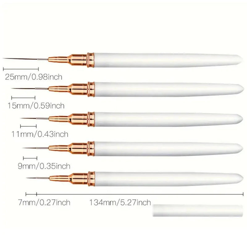5-piece nail art liner brush set, view 8 - MRSLM