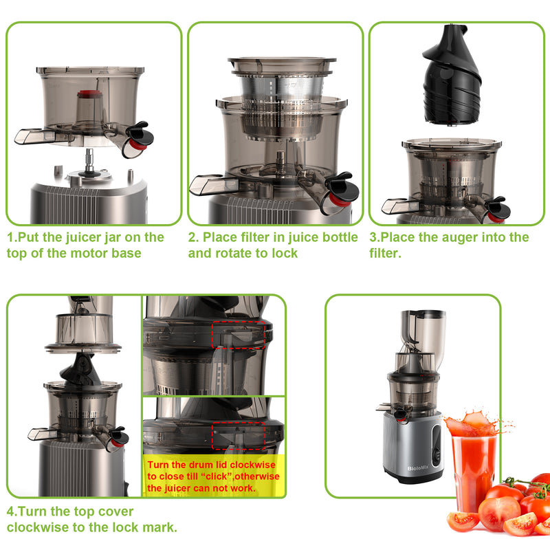 cold press juicer with 3-inch feed chute, view 11 - MRSLM