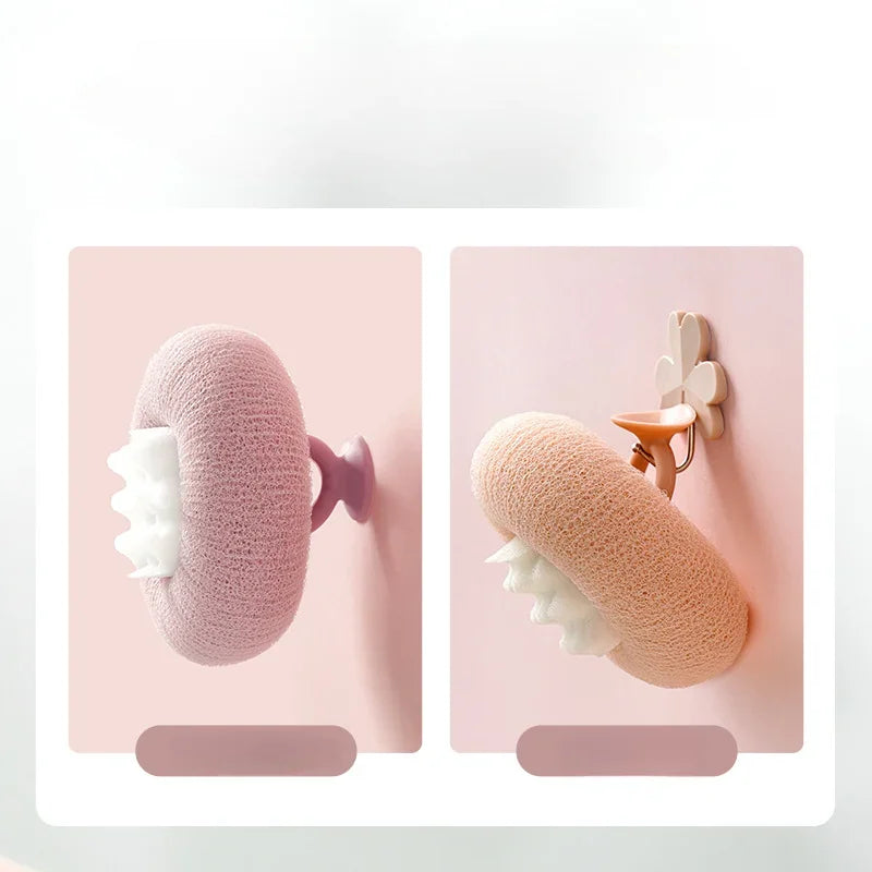 flower pattern suction cup bath sponge, view 9 - MRSLM