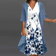 women's chiffon dress and coat two-piece suit, view 6 - MRSLM