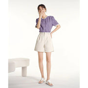 puff sleeve lace blouse, view 6 - MRSLM