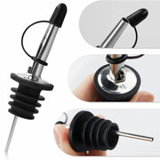 black stainless steel wine pourer stopper, view 5 - MRSLM