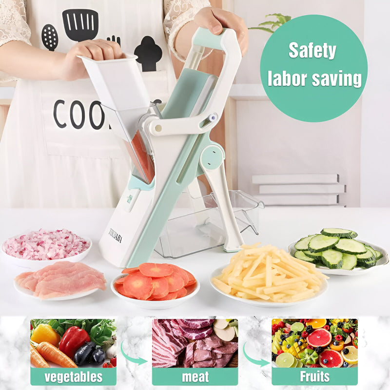 Adjustable stainless steel mandoline slicer, view 3 - MRSLM