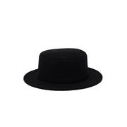 women's woolen flat top hat, view 2 - MRSLM