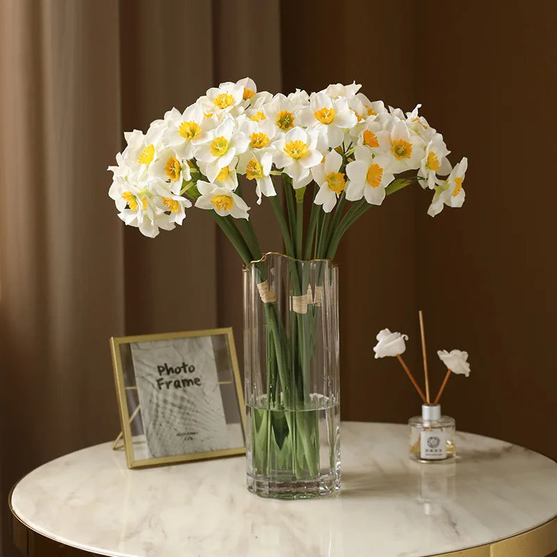 artificial narcissus flower bouquet, view 9 - MRSLM