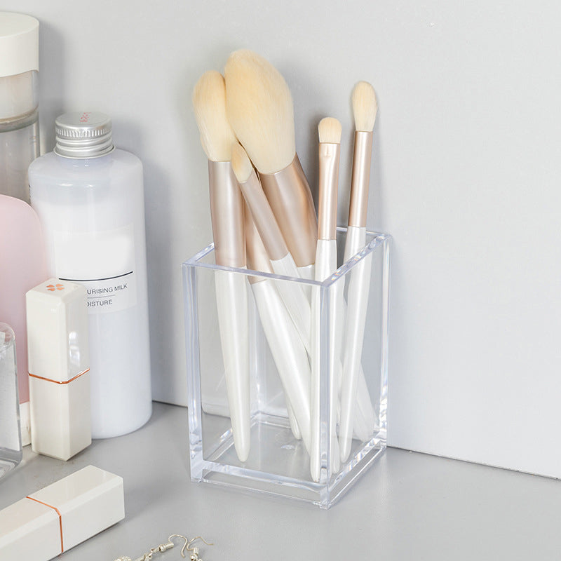 plastic makeup brush holder with acrylic rack, view 5 - MRSLM