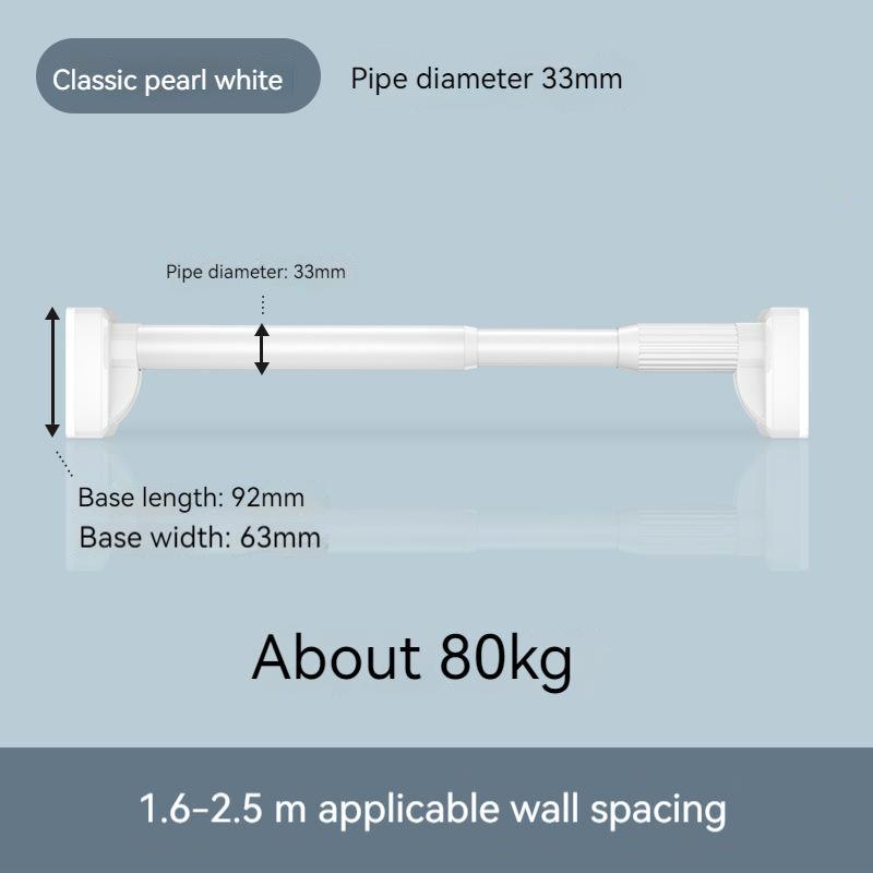 adjustable stainless steel shower curtain rod, view 4 - MRSLM