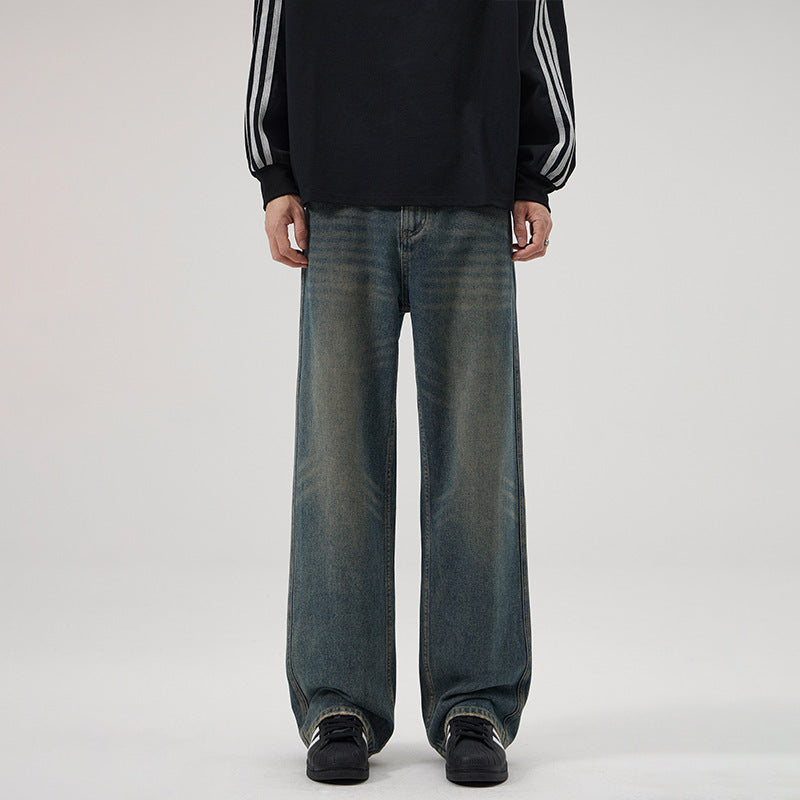 Men's vintage loose micro-flared jeans, view 6 - MRSLM
