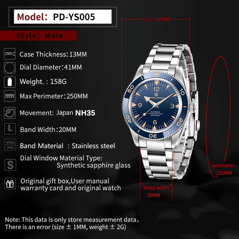 men's automatic mechanical watch, view 8 - MRSLM