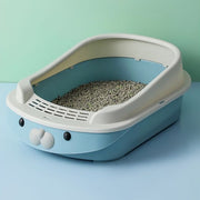 oversized semi-enclosed cat litter box, view 2 - MRSLM