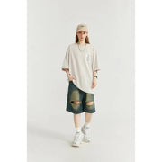 glowing oversized hip hop tee, view 4 - MRSLM