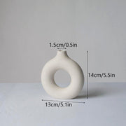 minimalist circular ceramic vase, view 2 - MRSLM