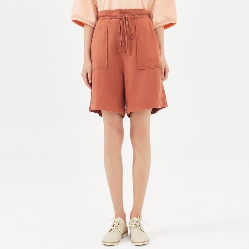 women's linen lace-up shorts - MRSLM