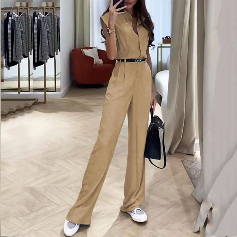 sleeveless lapel blouse and trousers set, view 6 - MRSLM