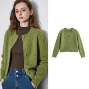 women's bead button knitted cardigan, view 2 - MRSLM