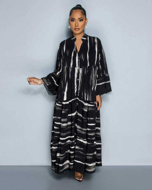Women's loose printed summer dress, view 6 - MRSLM
