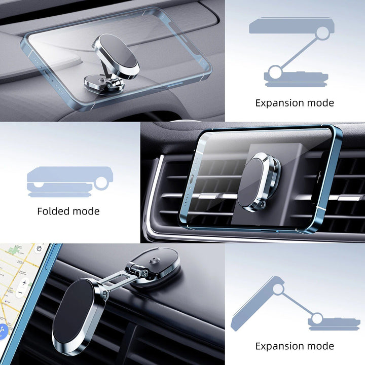 Universal 360° Rotatable Blue Car Air Vent Magnetic Phone Mount for 4-6" Devices