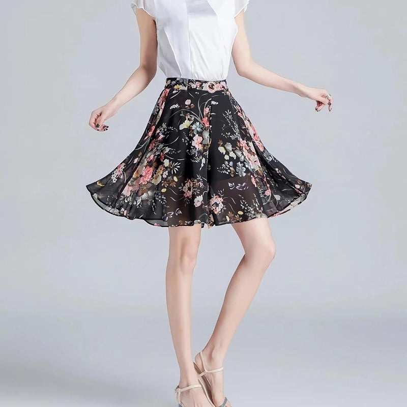 chiffon wide leg shorts skirt, view 19 - MRSLM