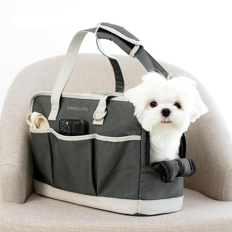 canvas pet carrier shoulder bag, view 5 - MRSLM