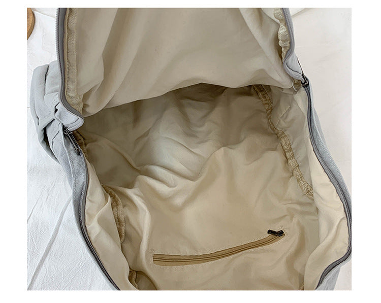 retro washed canvas backpack, view 7 - MRSLM