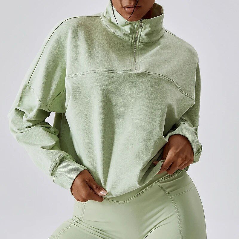 Cotton oversized hoodie with zipper, view 3 - MRSLM