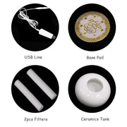 lotus ceramic air humidifier and aroma diffuser, view 7 - MRSLM