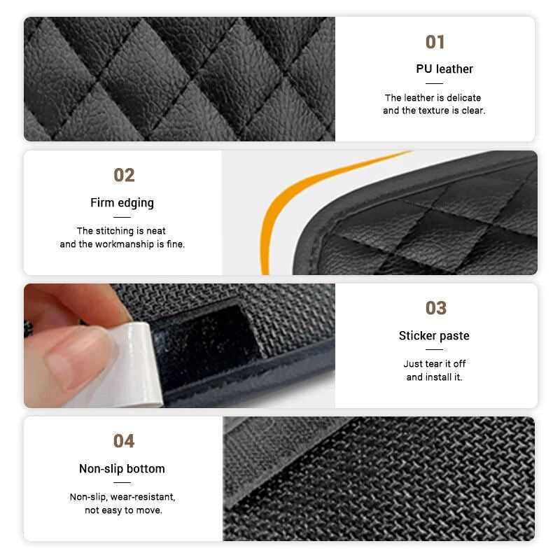 PU leather car pocket organizer, view 6 - MRSLM
