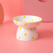 elevated ceramic pet bowl, view 6 - MRSLM
