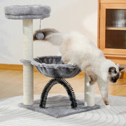 compact cat tree tower with hammock, view 2 - MRSLM