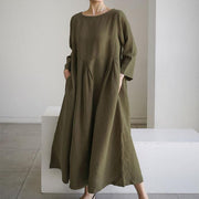 cotton linen maxi dress - MRSLM