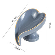 ceramic leaf soap dish, view 4 - MRSLM