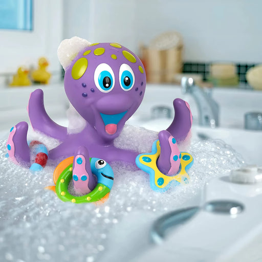 octopus bath toy with ring toss - MRSLM