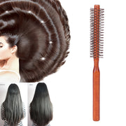 round wood hair brush, view 4 - MRSLM