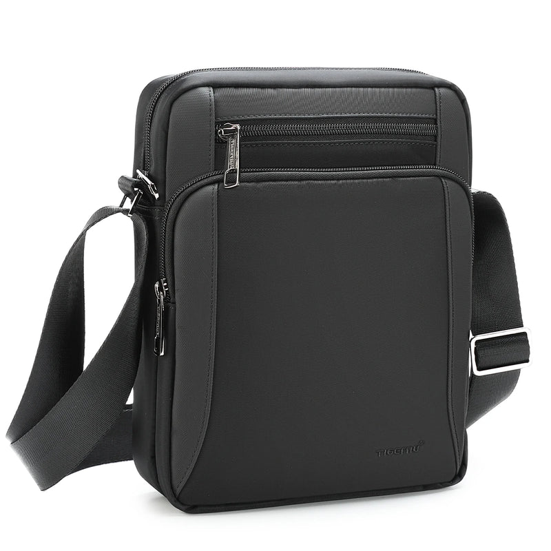 Waterproof Men’s Crossbody Bag with Shockproof Tablet Pocket for 9.7" Tablet