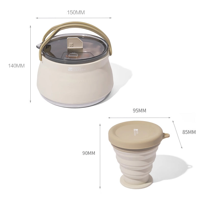 portable folding kettle and cup set, view 9 - MRSLM