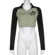 women's cropped raglan sleeve fitted tee, view 5 - MRSLM