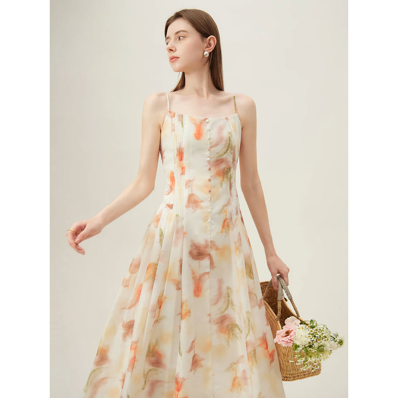 Floral sleeveless summer dress, view 9 - MRSLM