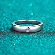 925 sterling silver moissanite ring, view 3 - MRSLM