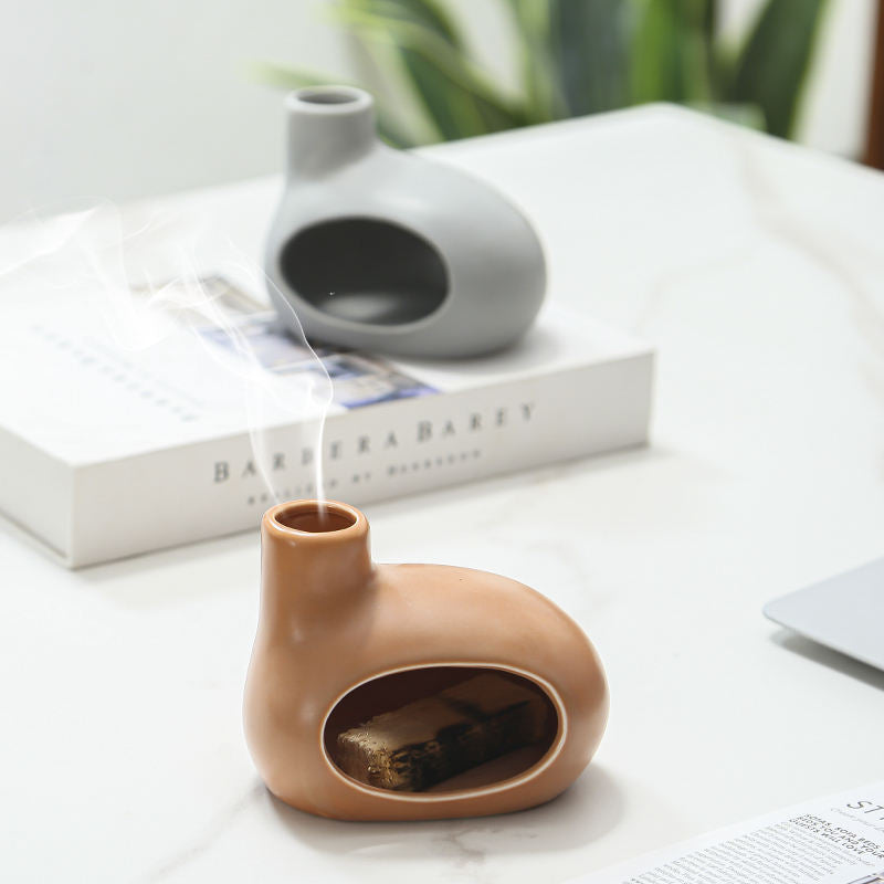 palo santo holder ceramic incense burner, view 7 - MRSLM