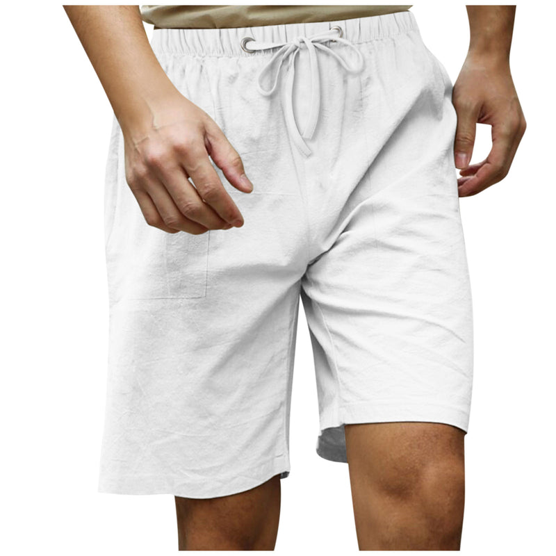 men's cotton and linen beach shorts, view 5 - MRSLM