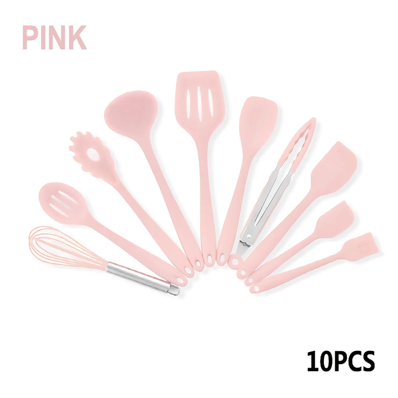 silicone kitchen utensils set, view 5 - MRSLM