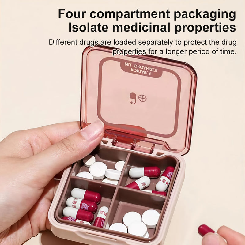 moisture-proof 4-cell pill box, view 5 - MRSLM